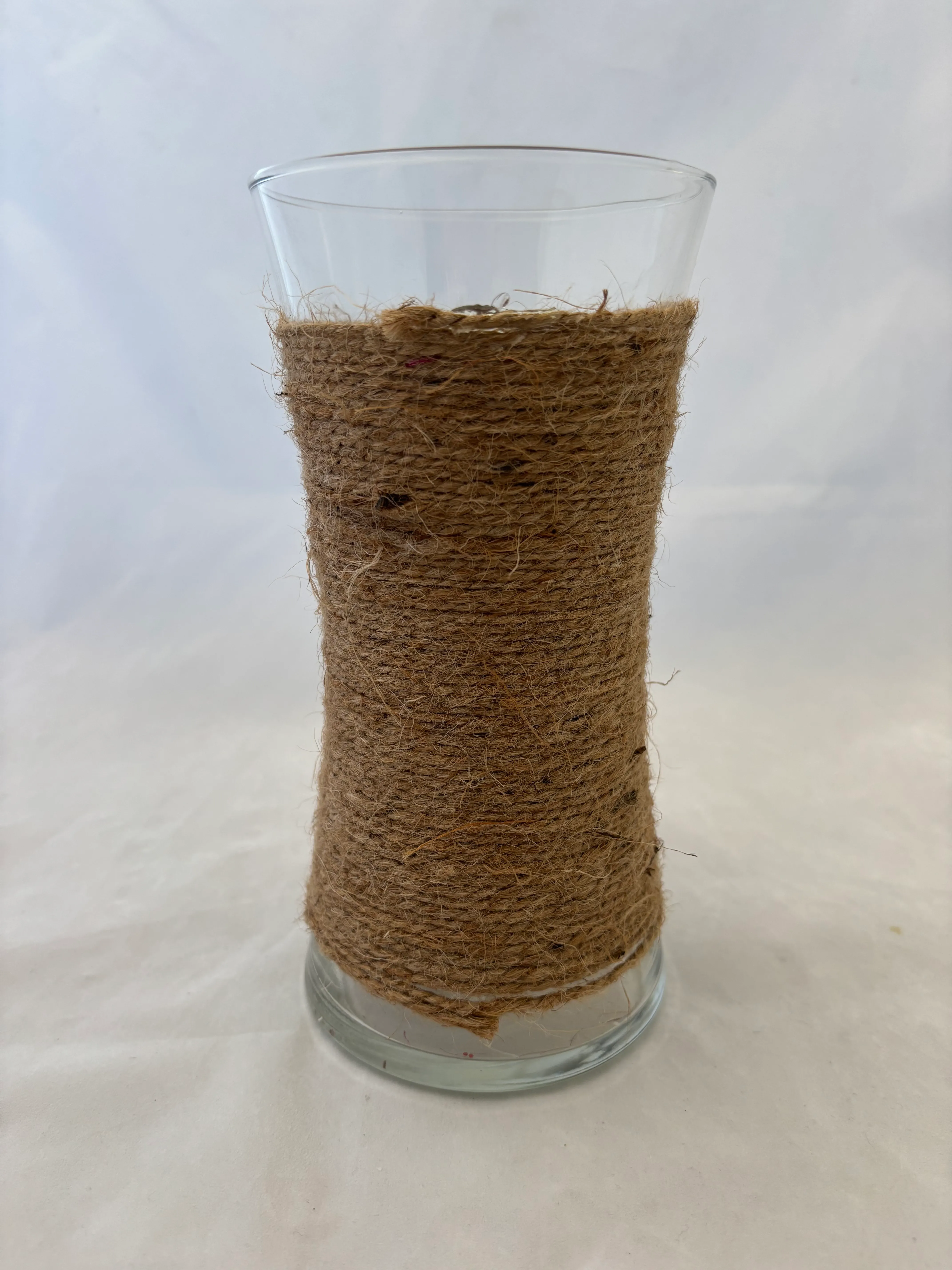Twine Wrapped Hurricane Vase 