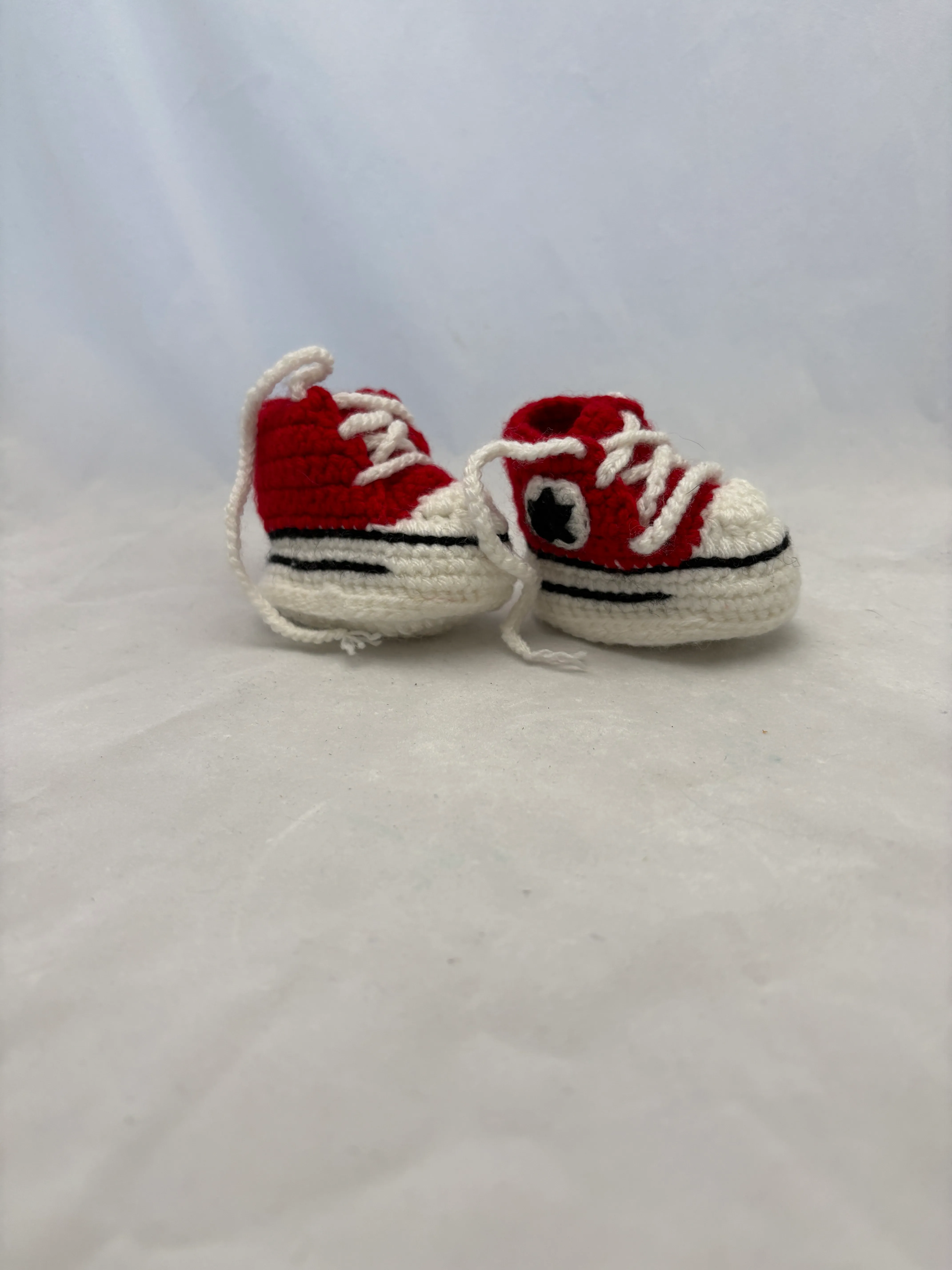 Red Crochet Baby Shoes