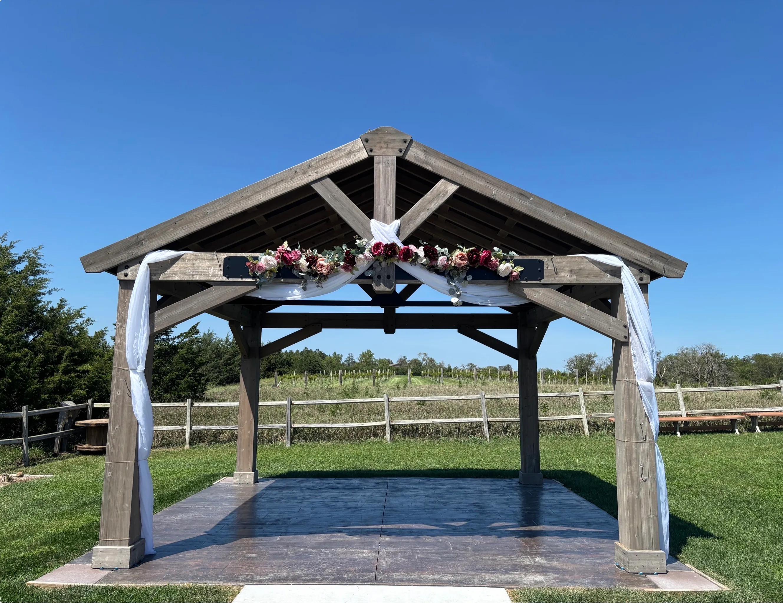 Mauve 1 pc Floral Arch Swag 