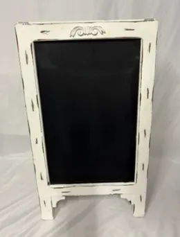 Rustic White Chalkboard/Easel