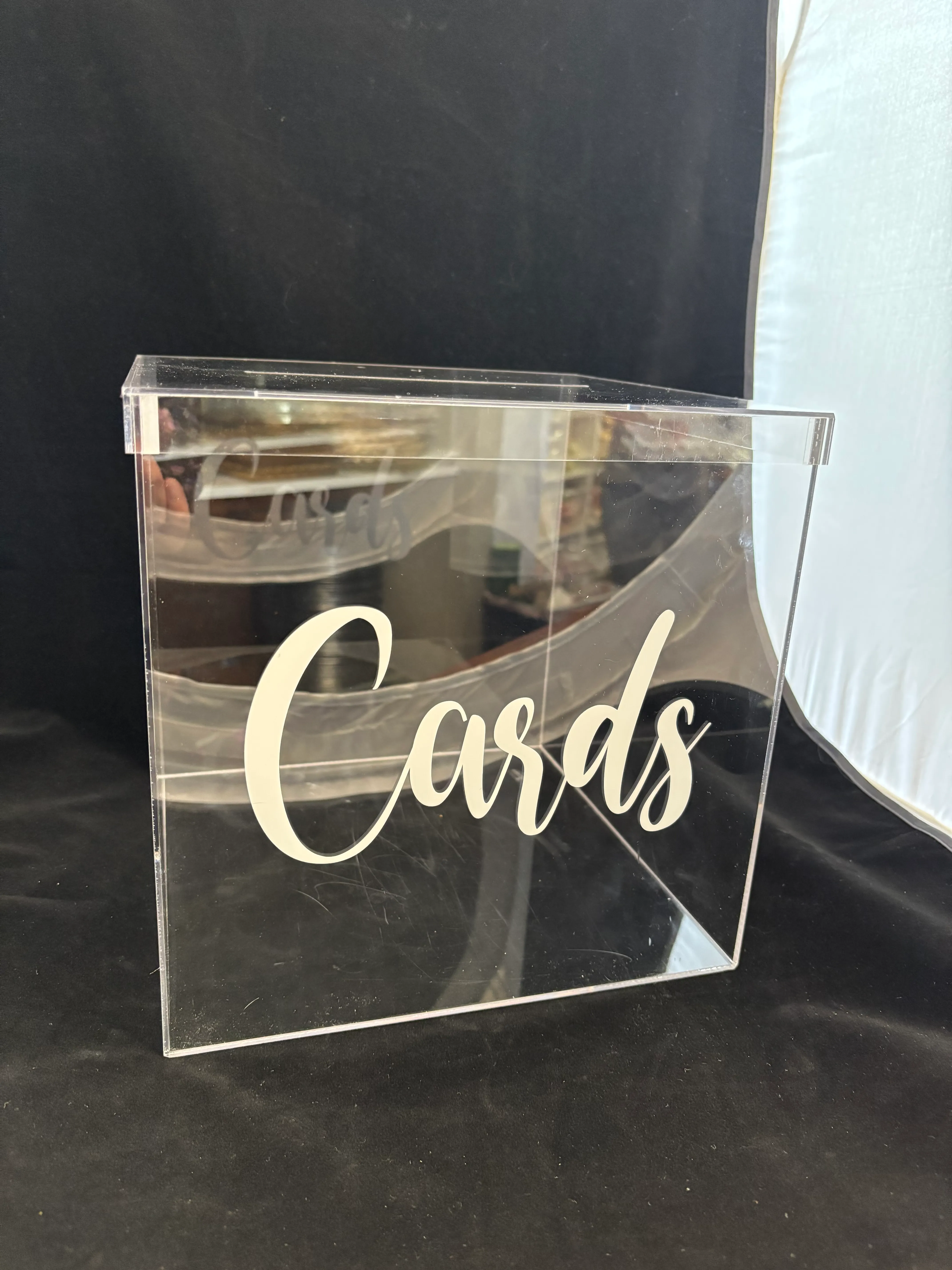 Clear Acrylic Card Box 
