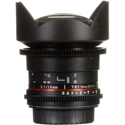Samyang 14mm T3.1 VDSLRII Cine Lens for Canon EF Mount 