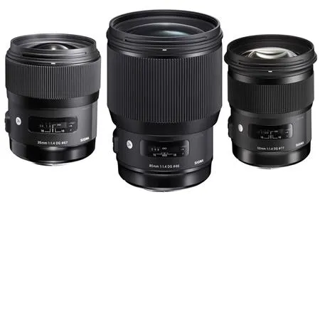 Sigma art  lens photographers package(24mm,50mm & 135mm). Canon EF Mount