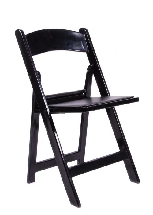 Black resin chair