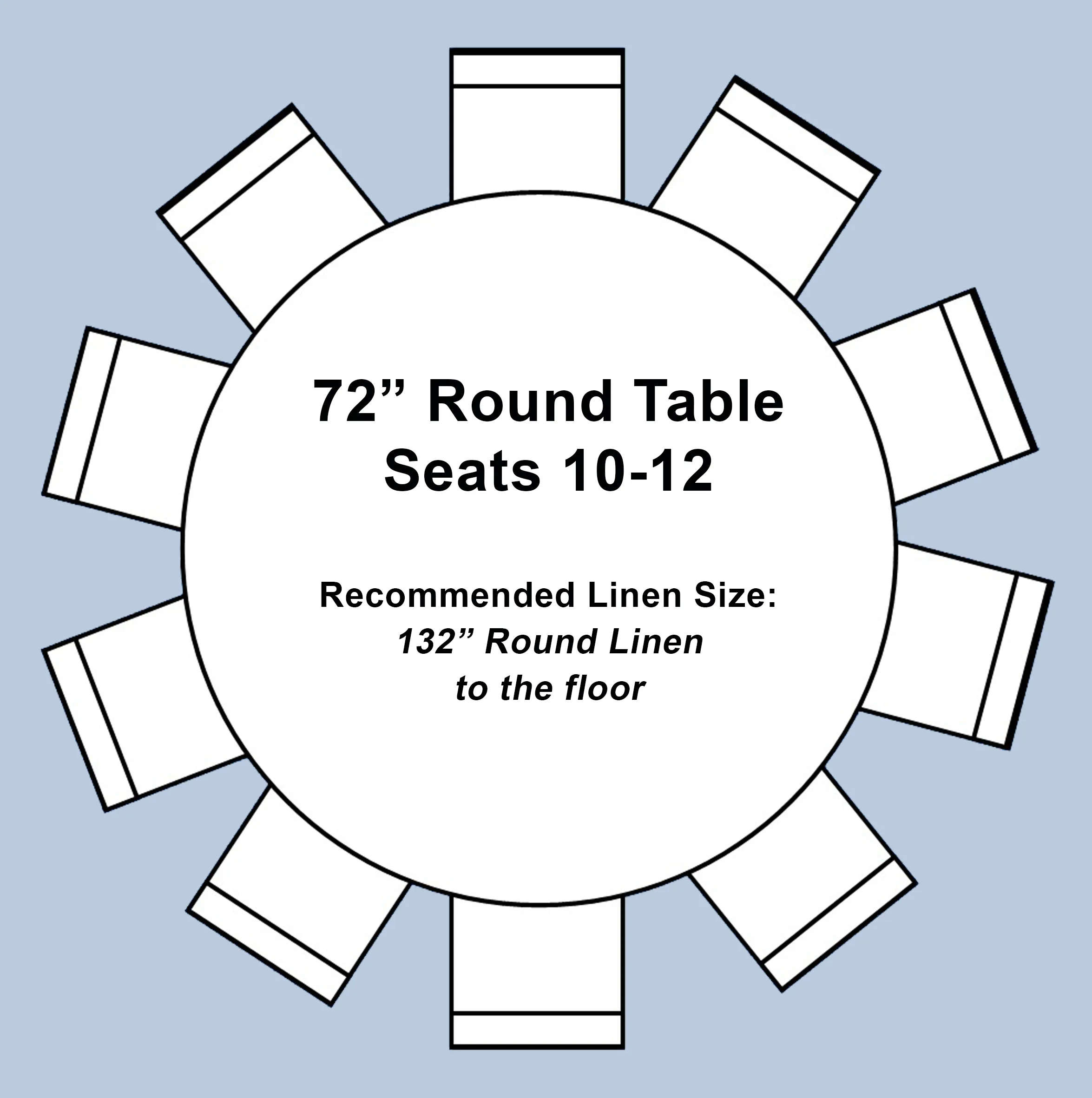 72'' Round table 