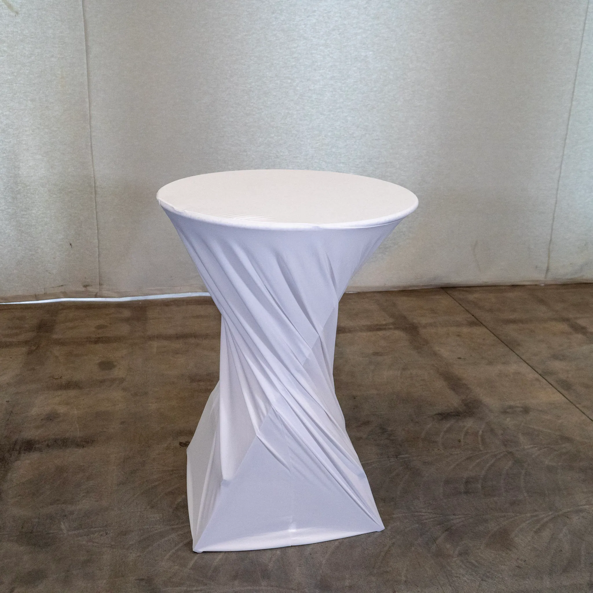 Stehtisch rund mit Husse weiß