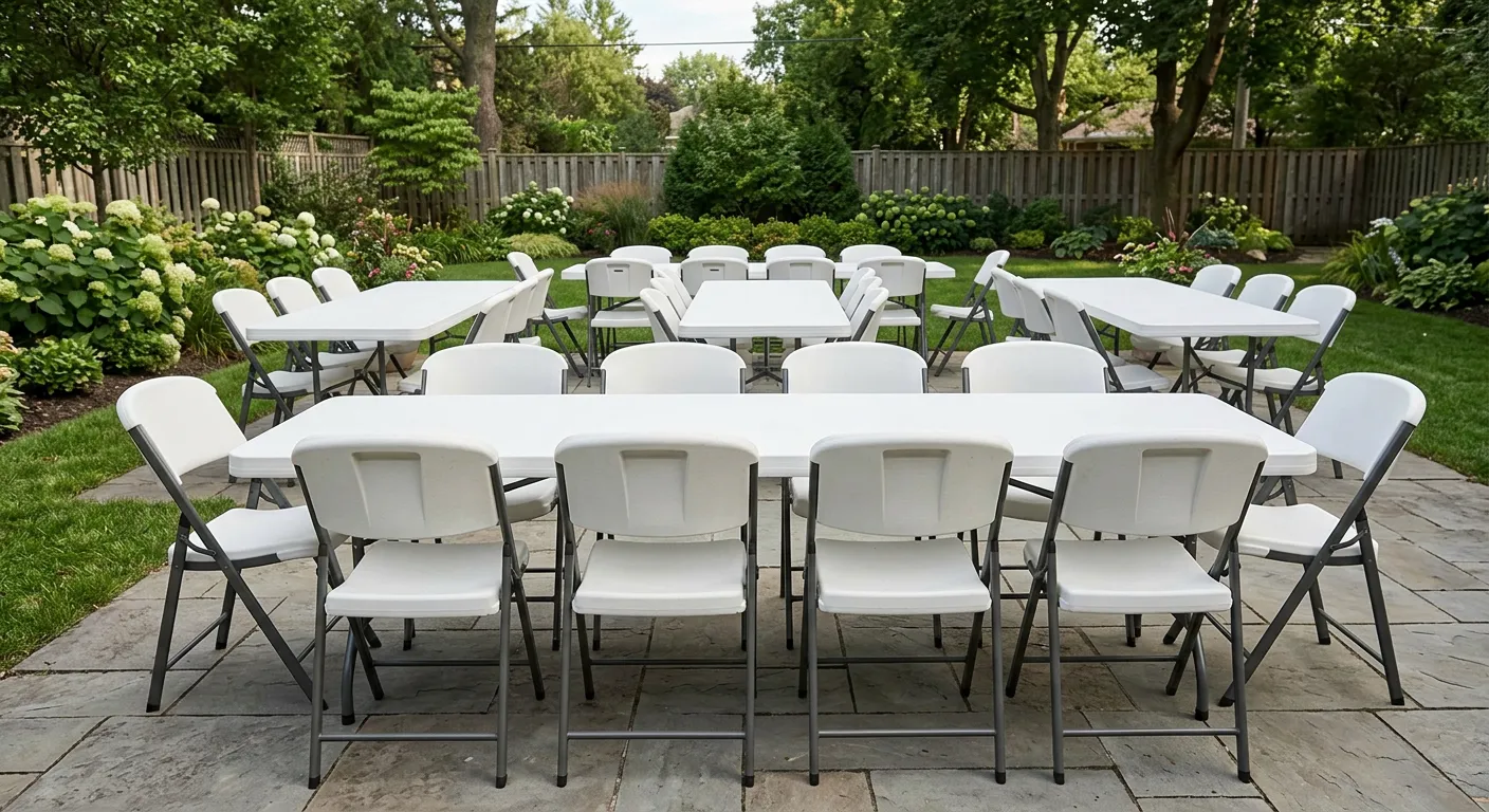 8 Foot Rectangle (white/seats 8-10) 