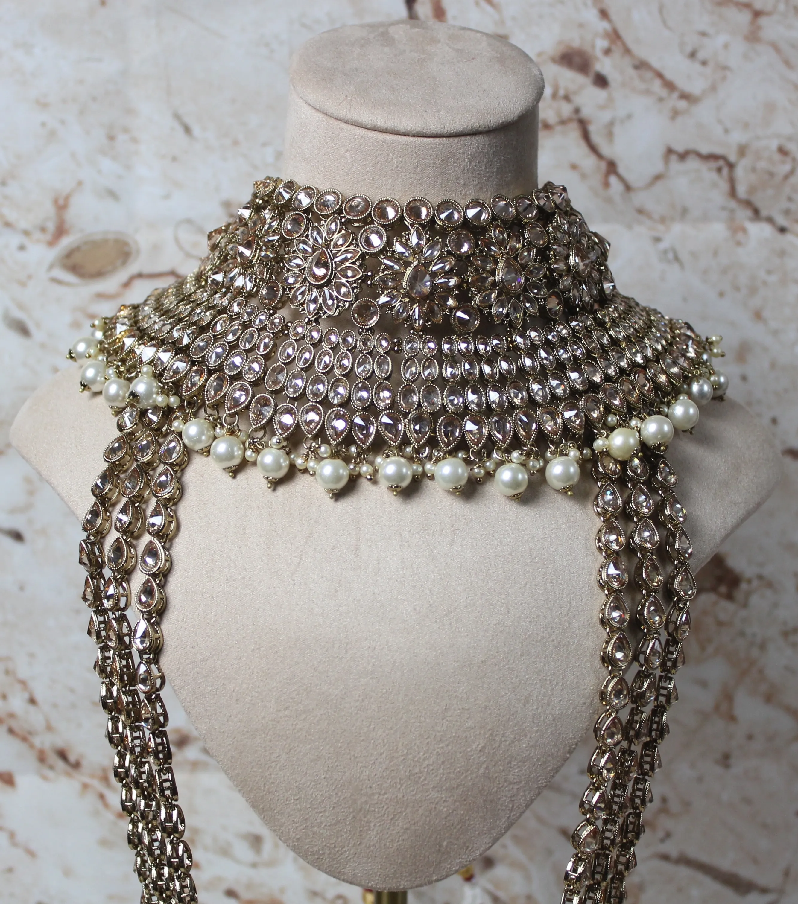 Anushka Polki Bridal Set in Gold