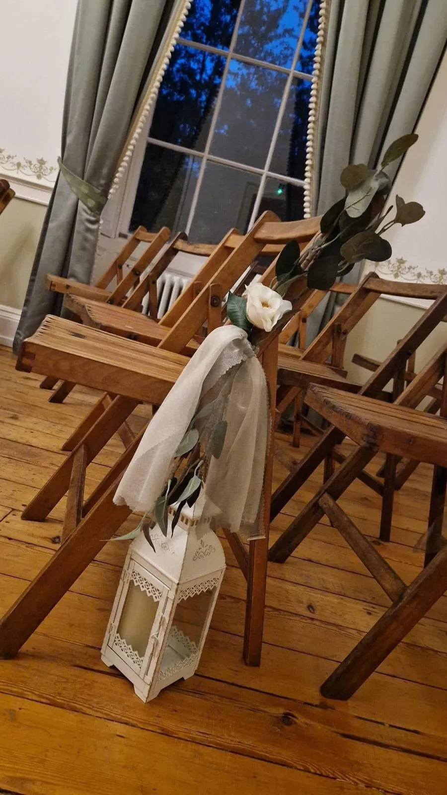 Rustic 1940s Wood Folding Chairs