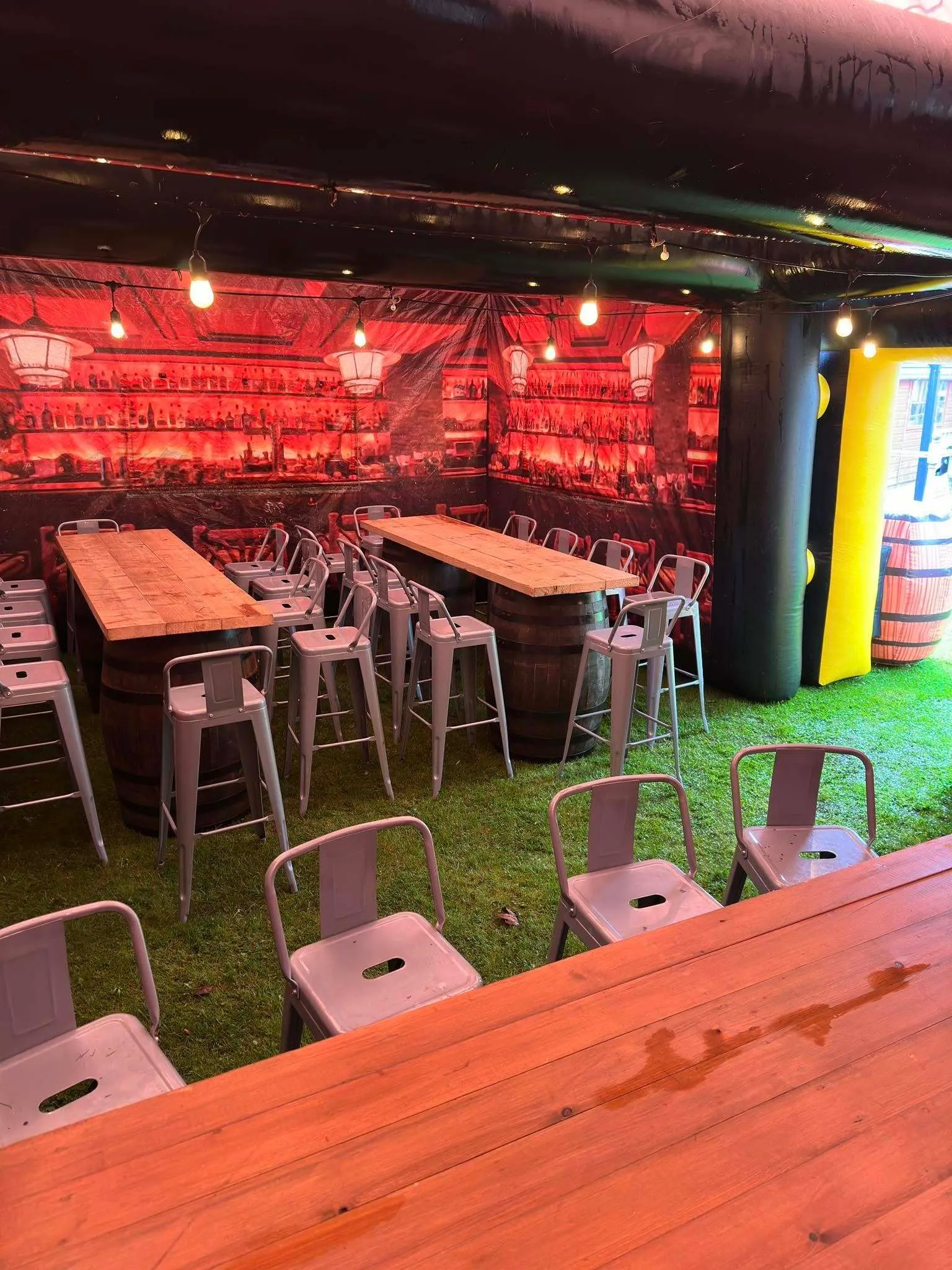 Rustic High Top Tables 2.3m