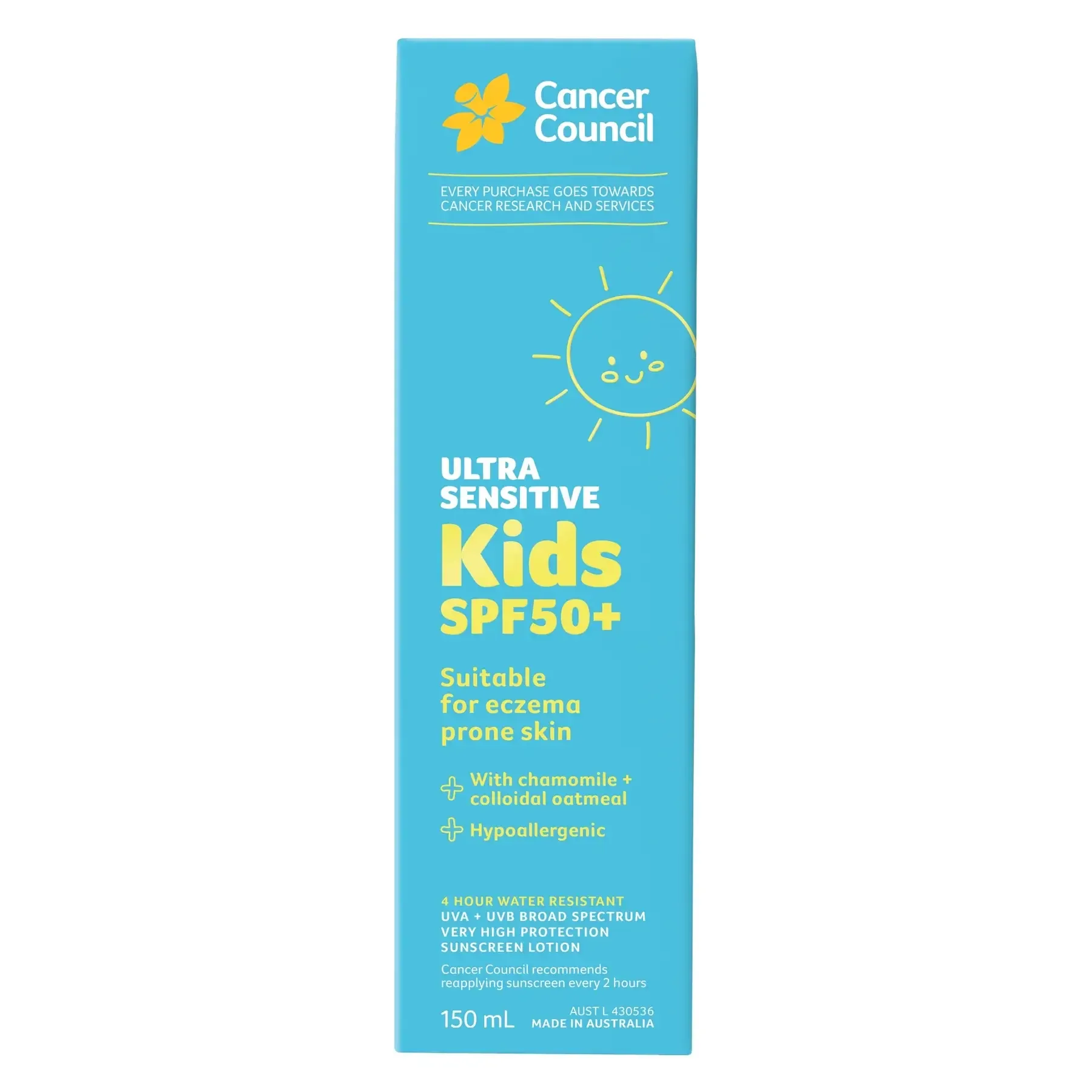 Cancer Council - Ultra Sensitive Kids Sunscreen SPF50+ 150ml