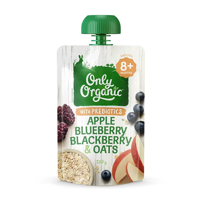Only Organic Apple Blueberry Blackberry & Oats 