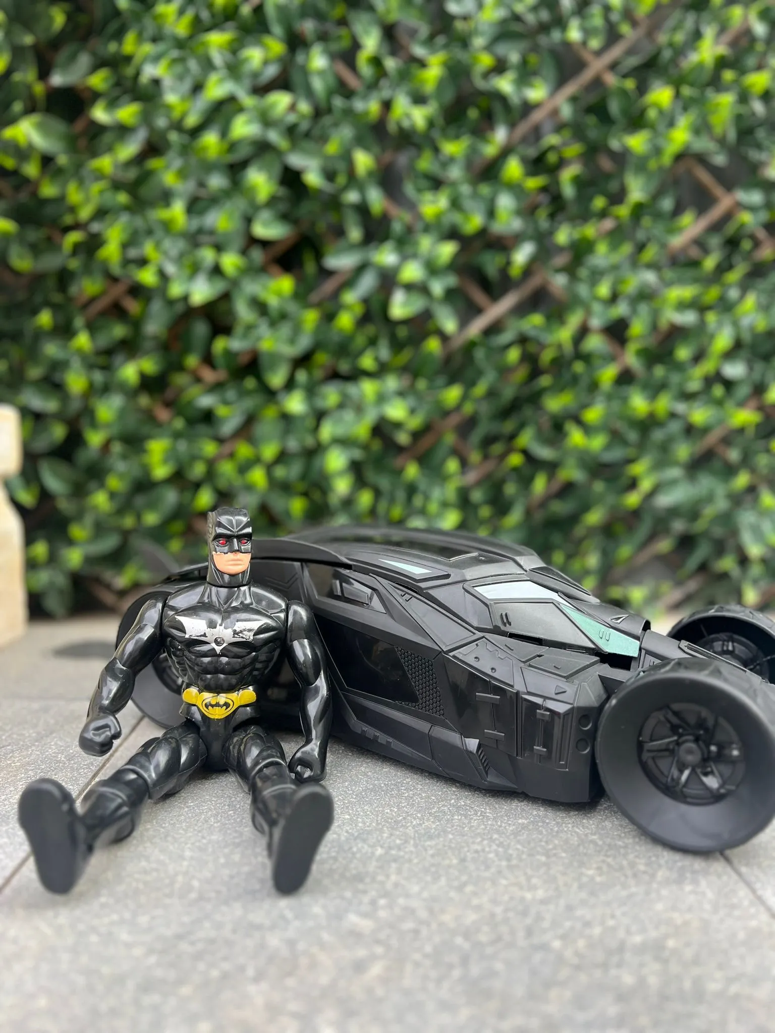 Batmobile and Batman 