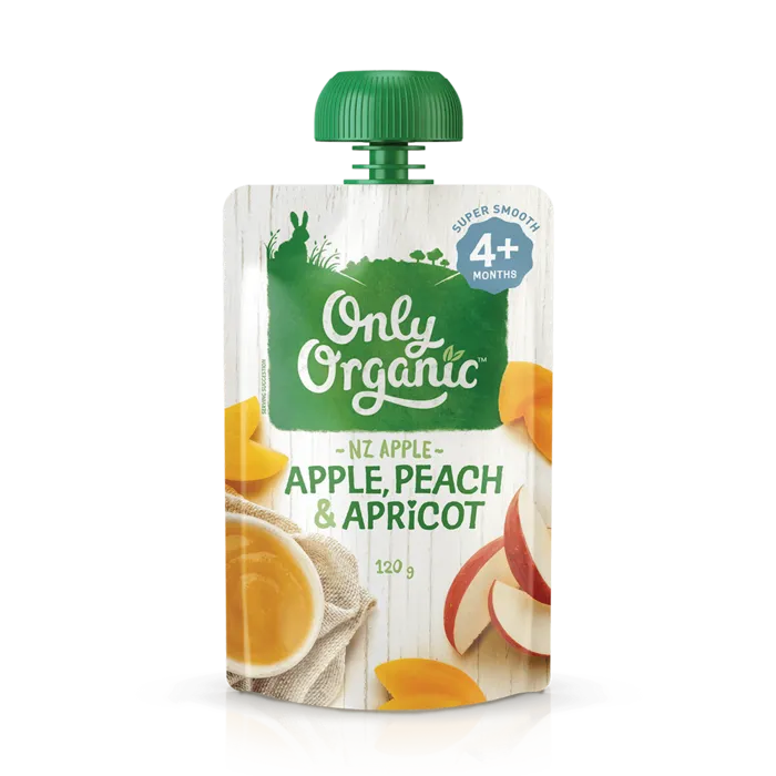 Only organic Apple Peach & Apricot