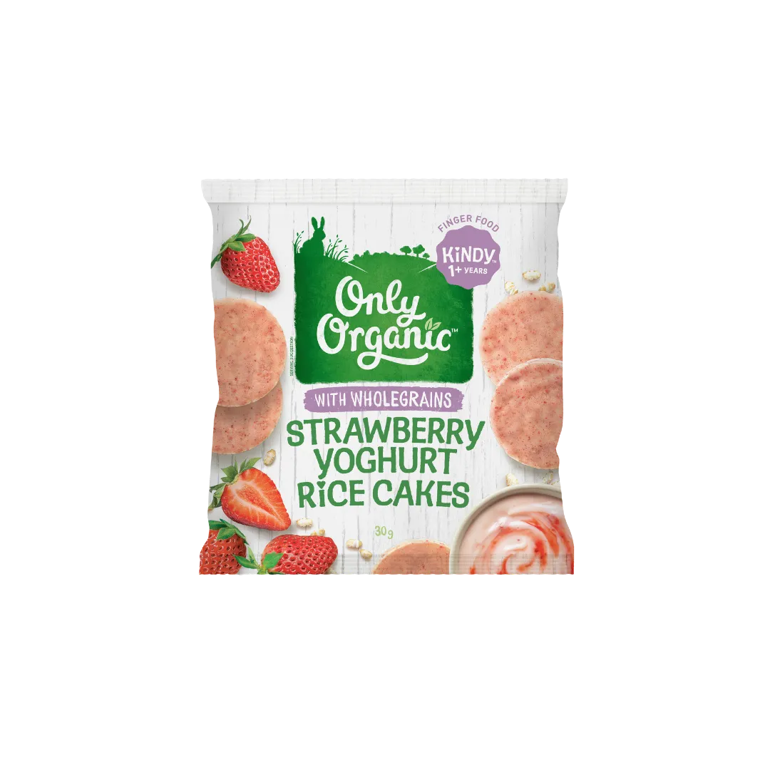 Only Organic Strawberry Yoghurt Rice Cakes 