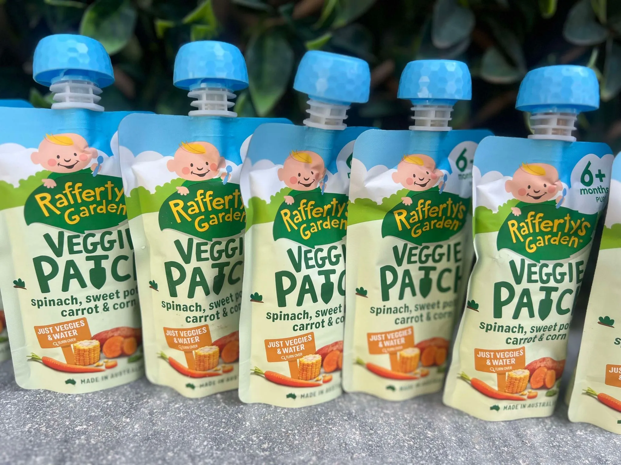 Rafferty Veggie Patch - Spinach, Sweet Potato, Carrot & Corn