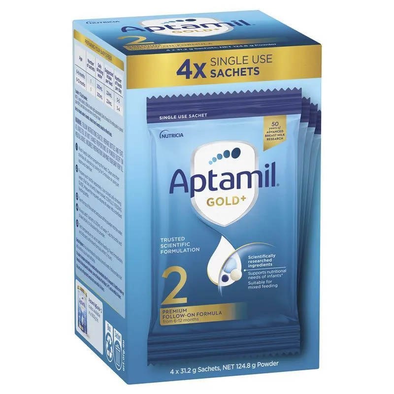Aptamil Gold + 2 - 4 X Single Use Sachets