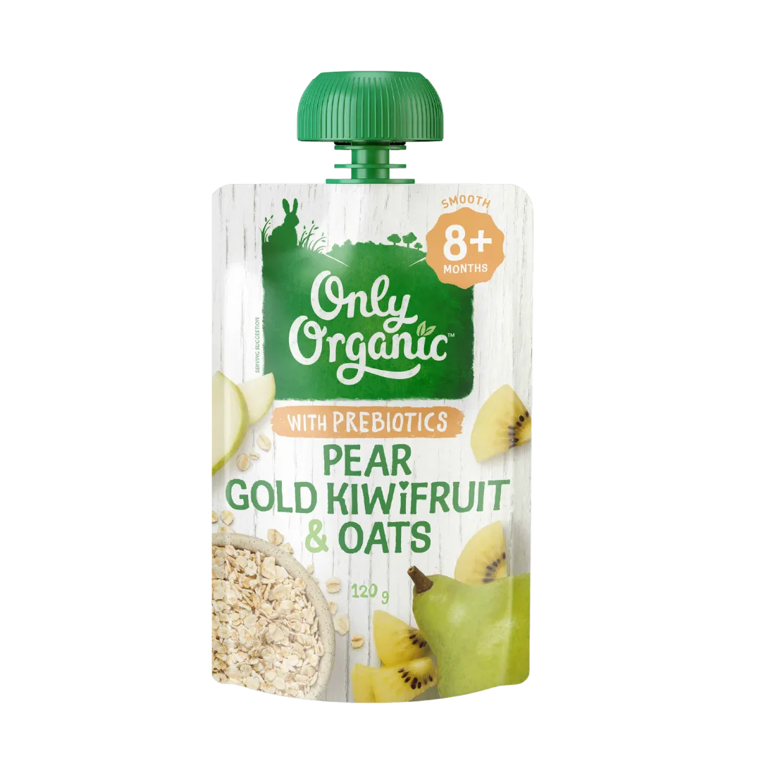 Only Organic Pear Gold Kiwi Fruit & Oats 