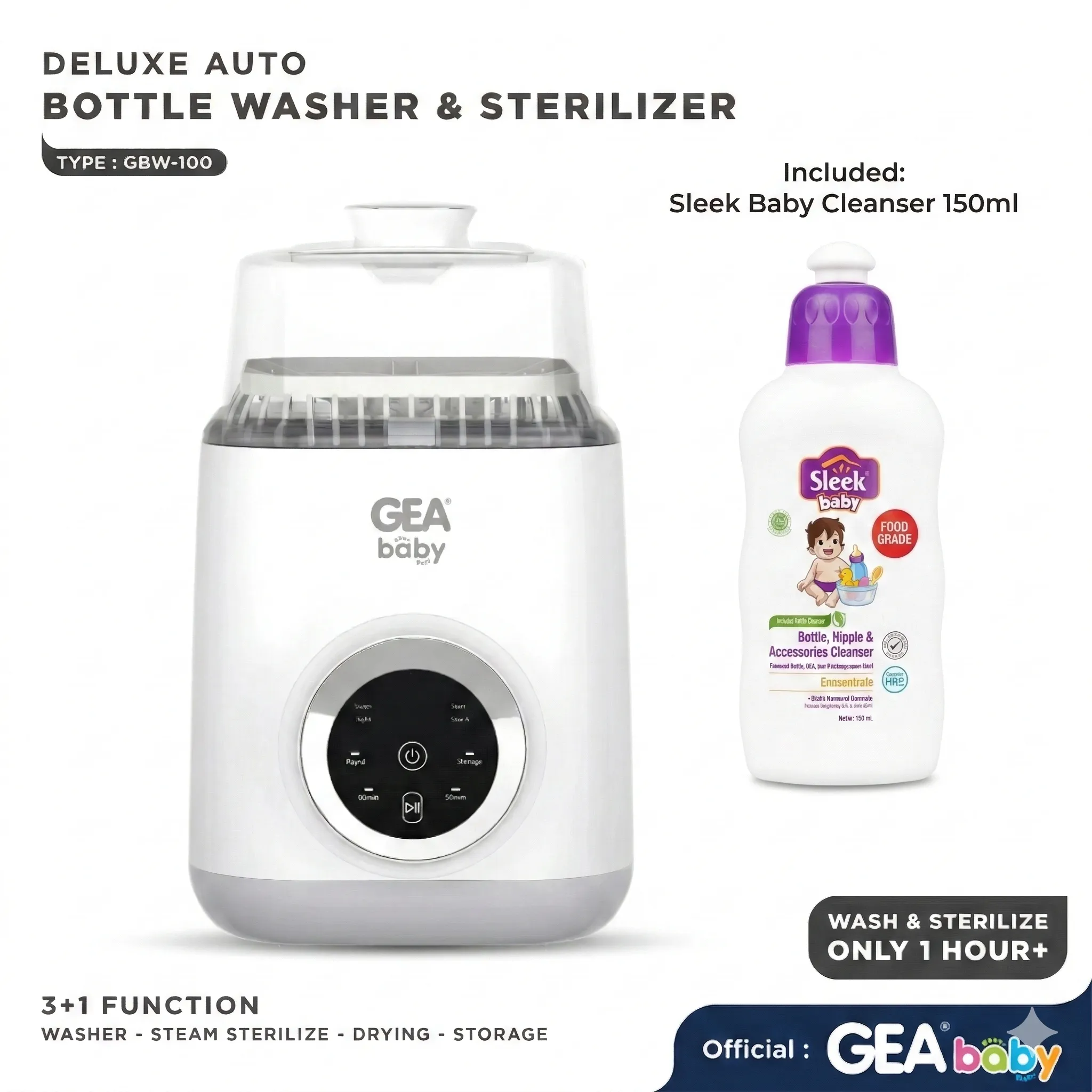 Gea Baby Bottle Washer & Sterilizer 