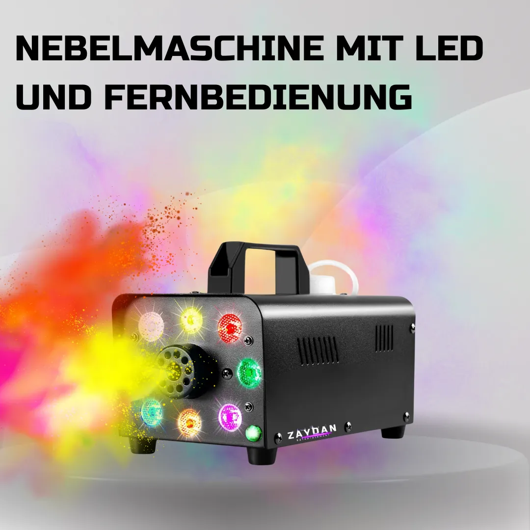 Nebelmaschine mit Licht, inkl. 1 Liter Fluid