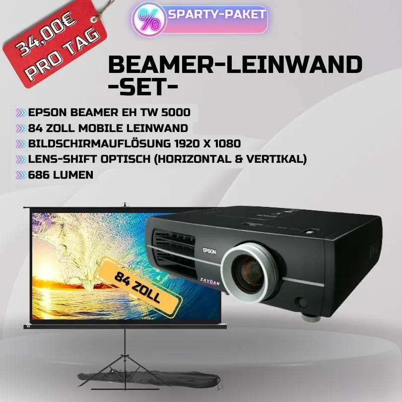 Beamer-Leinwand-Set