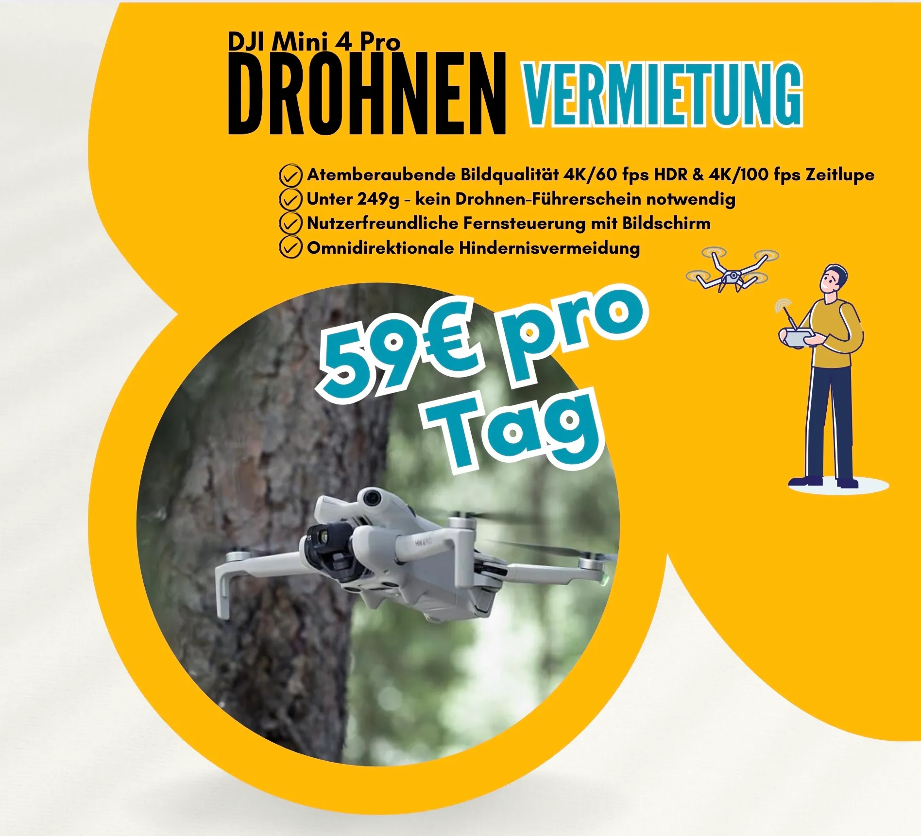 DJI mini 4 pro mieten