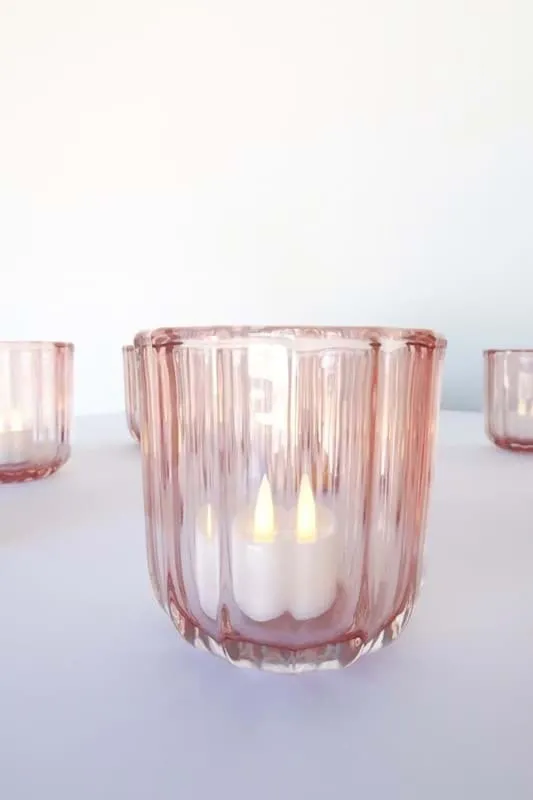 Pink Votive Candle Holders