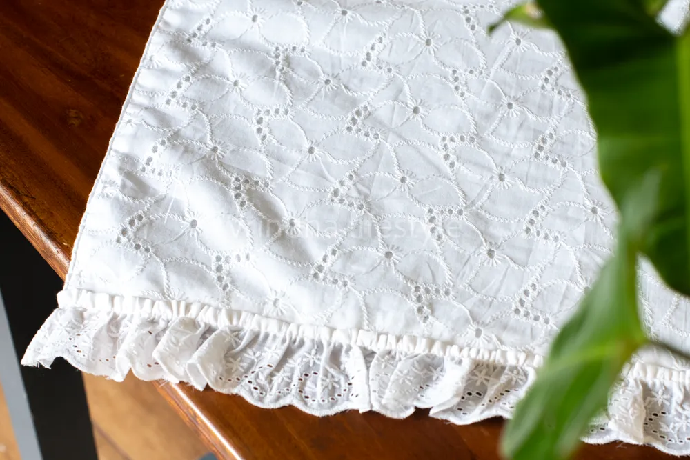 Eyelet Lace Table Runners 