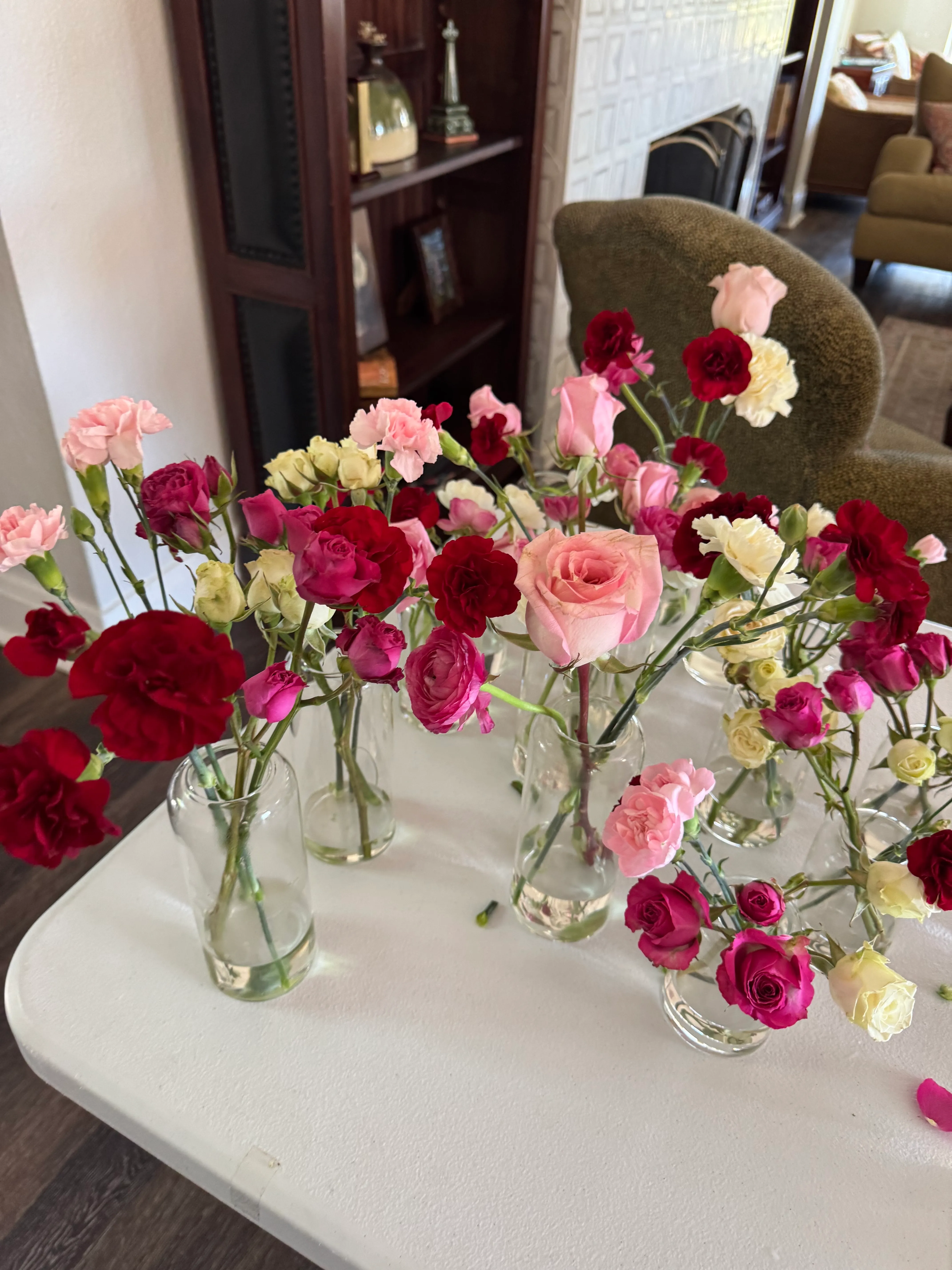 Clear Glass Bud Vases 