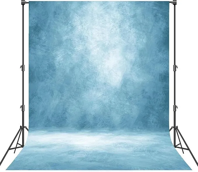 Light Blue Abstract Fabric Backdrop ( 8ftx12ft)