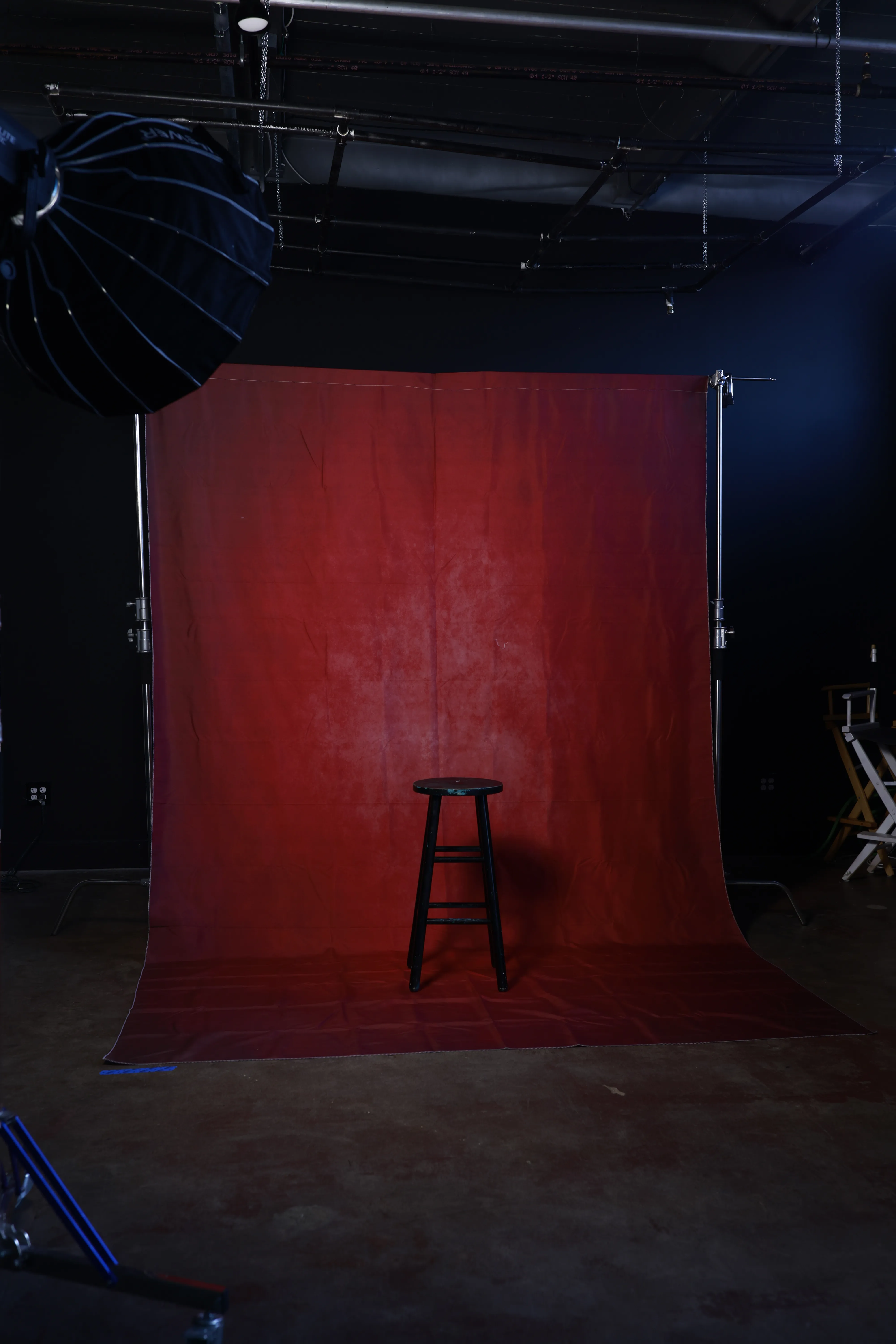 Red Abstract Fabric Backdrop