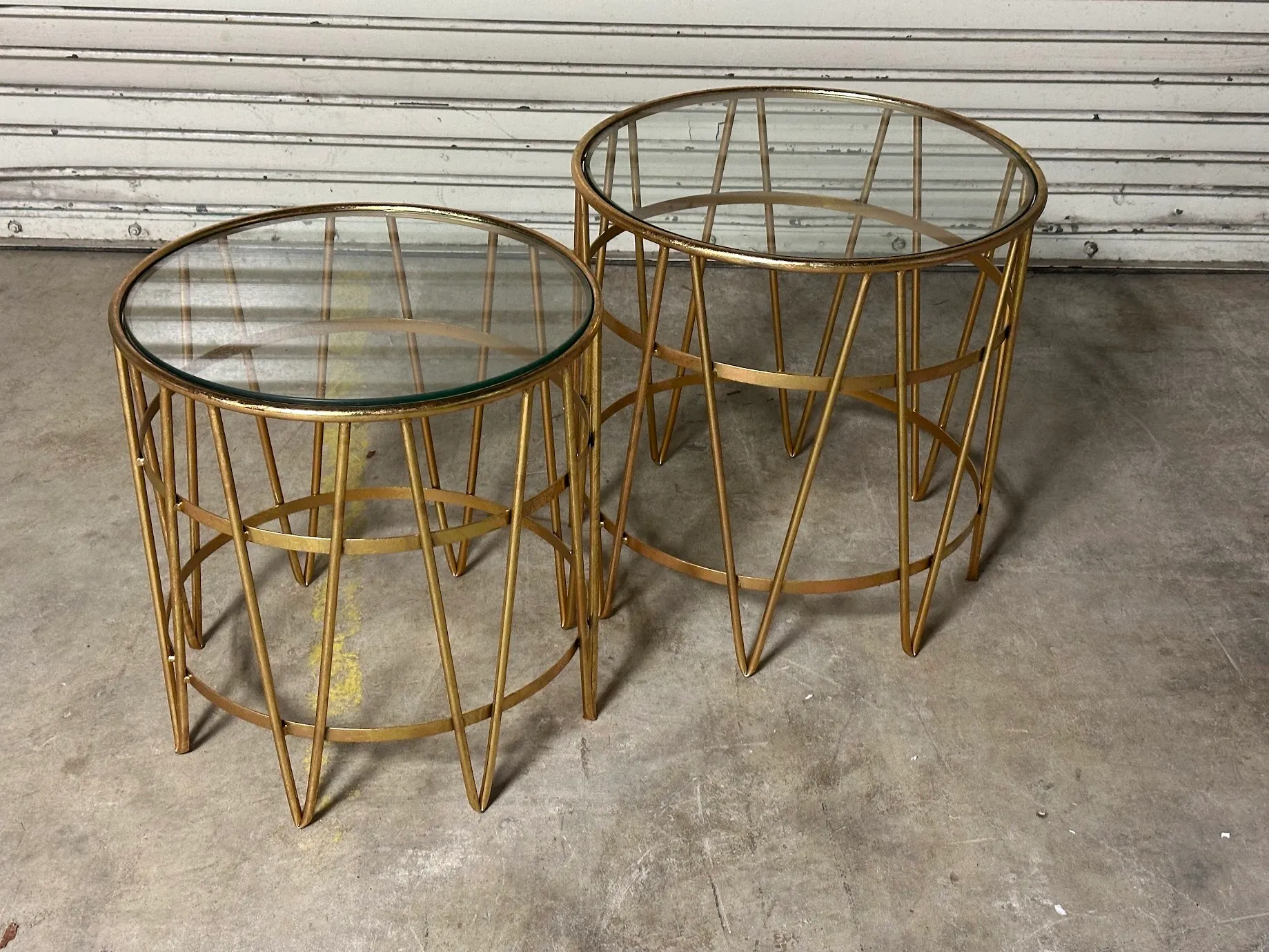 Gold and Glass Modern Tables