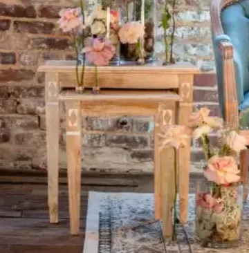 Natural Wood Nesting Tables