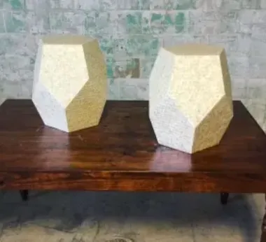 Mother of Pearl Geometric Side Tables
