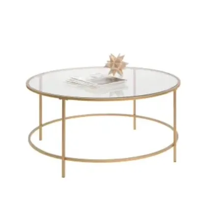 Gold and Glass Coffee Table