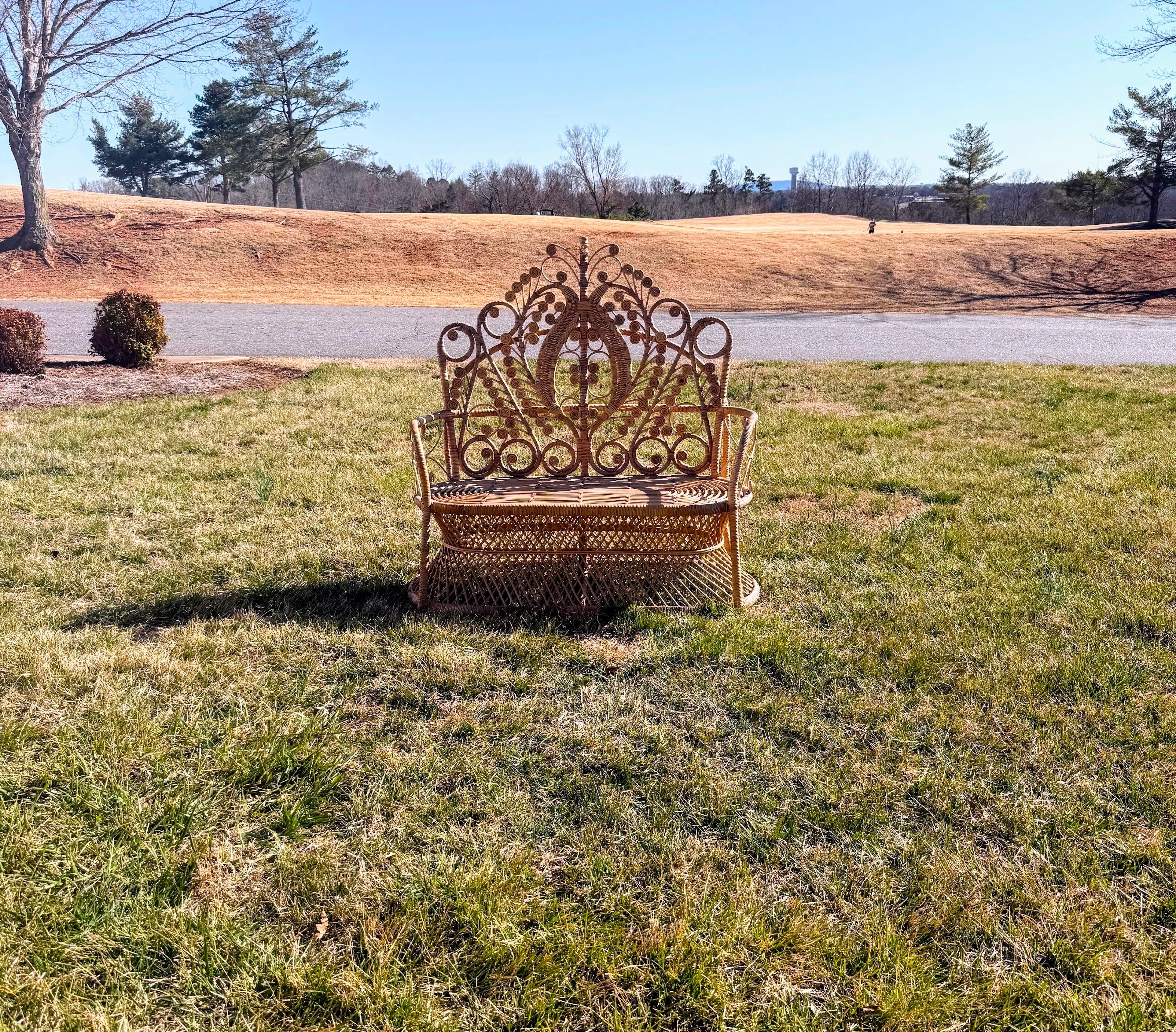 Peacock Style Settee