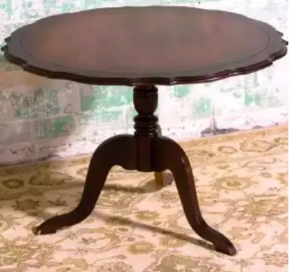 Stained Wood Pedestal Table