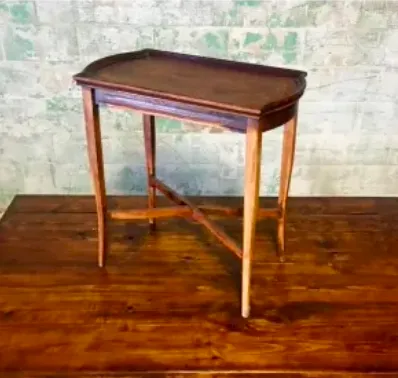 Stained Wood End Table