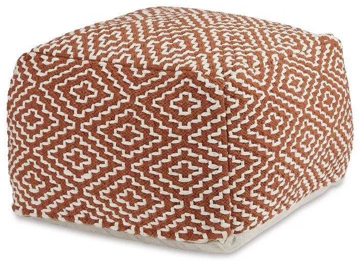 Brynnsen Pouf (Rust/Red)