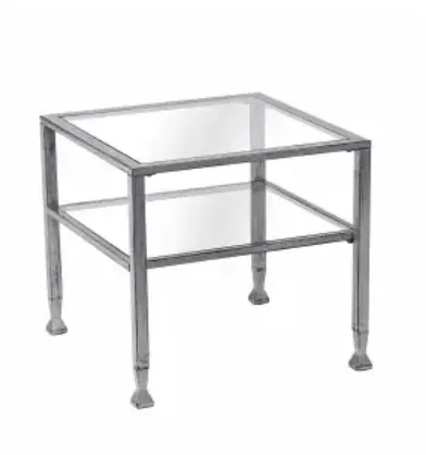 Silver and Glass Table