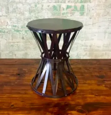 Brown Metal Side Table