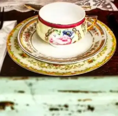 Fine China Teacup and Saucer Set