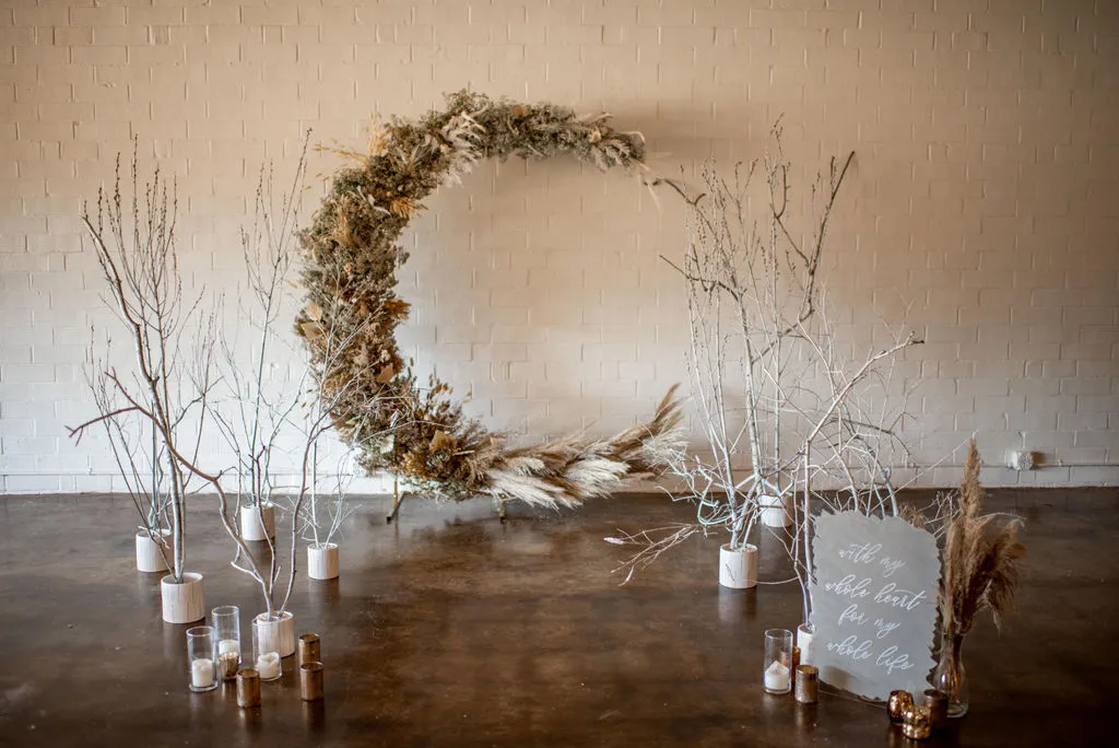 Gold Crescent Moon Arbor