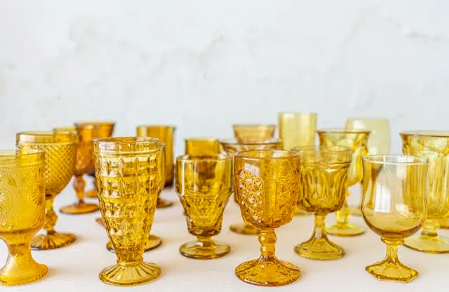 Amber/Yellow Goblet Collection