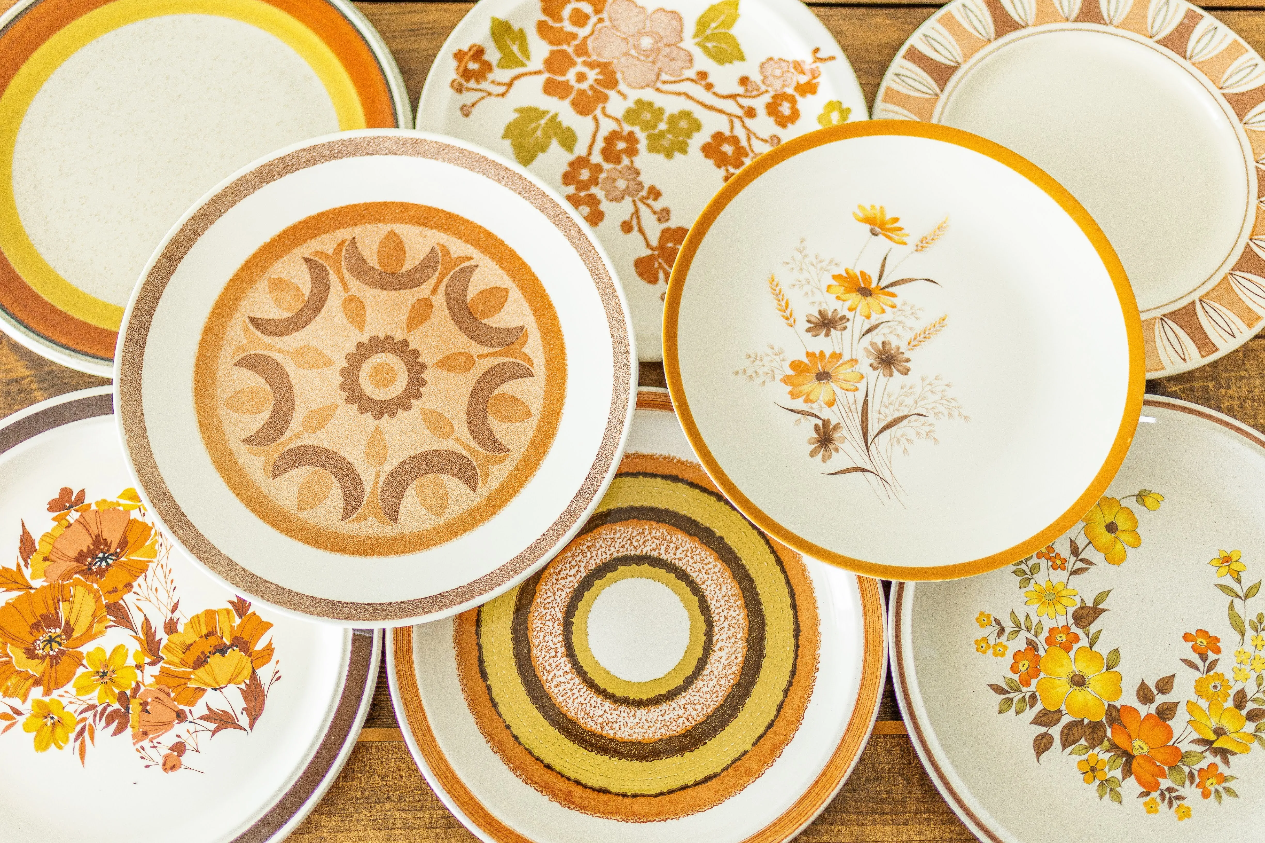 Orange Funky Boho Plate Collection
