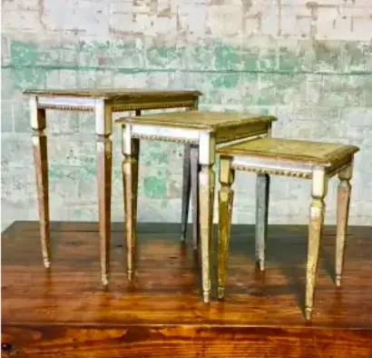 Gold and Green Nesting Tables