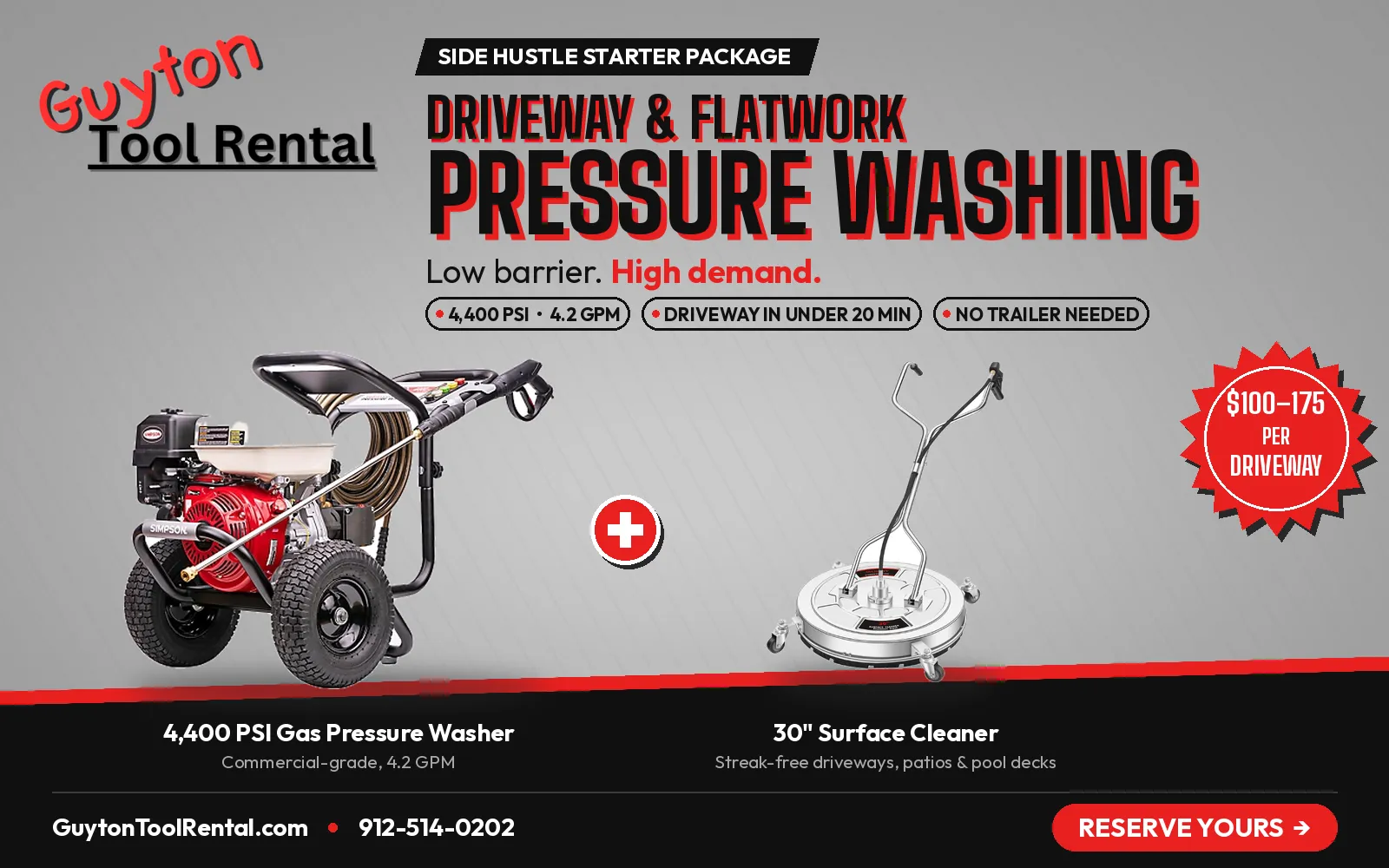 Flat Work Pressure Washing Bundle