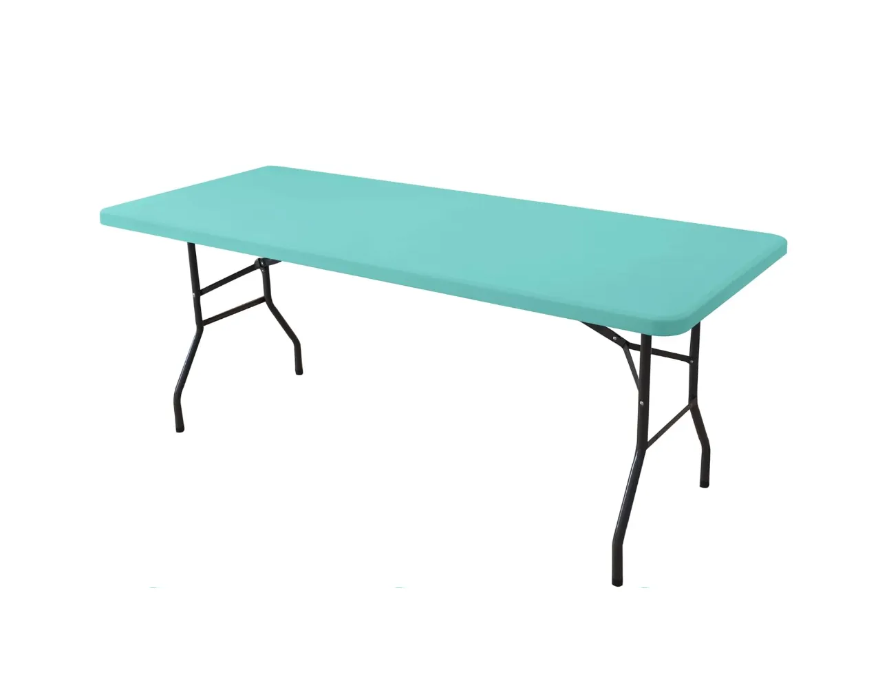 Aqua Blue 6 Ft Spandex Table Cover 