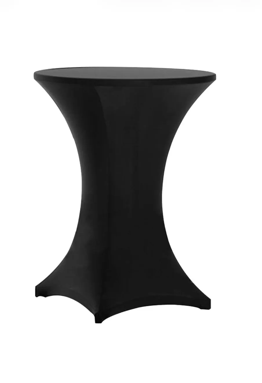 Black 32x43" Spandex Cocktail Table Cover