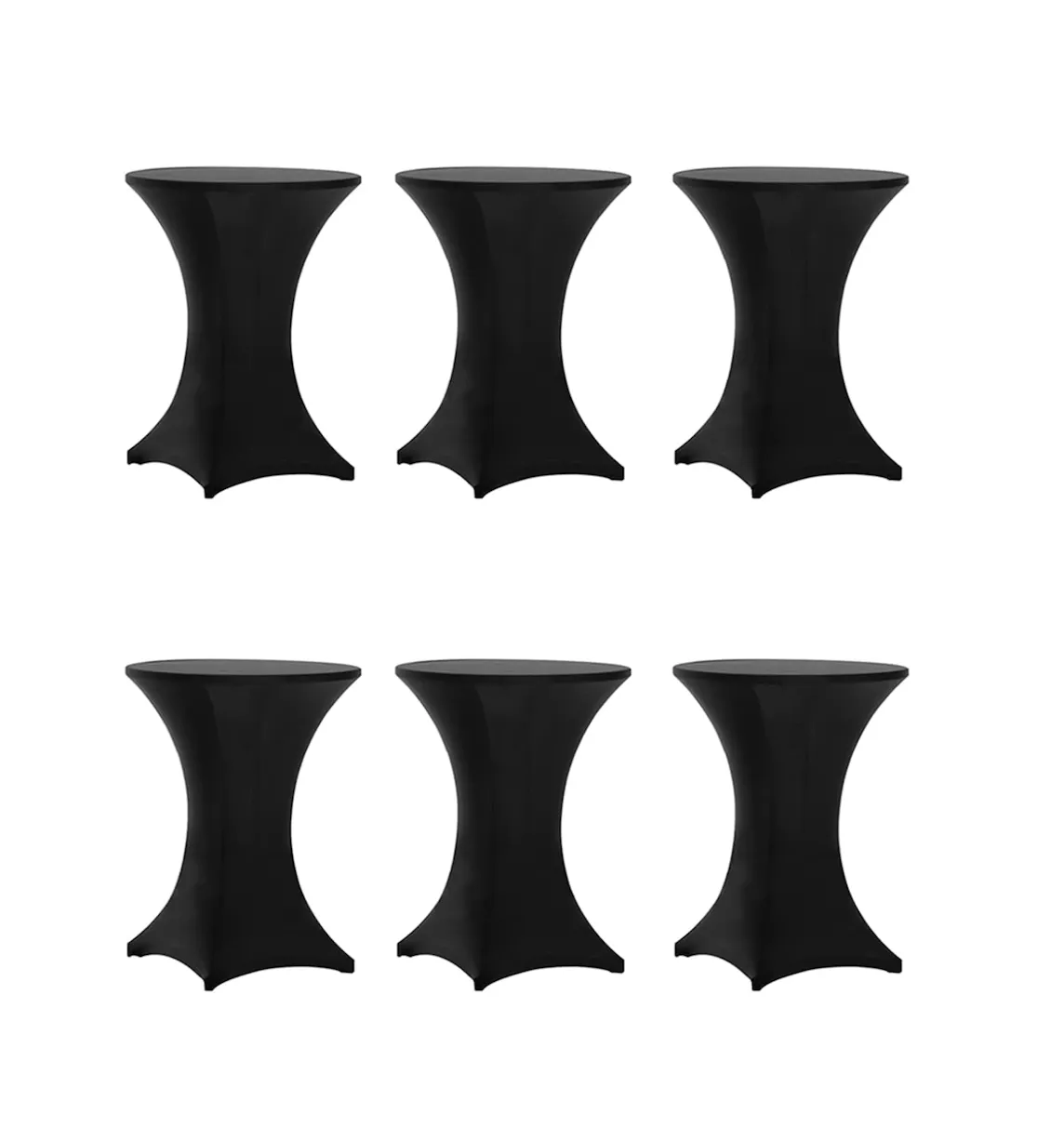 Black 32x43" Spandex Cocktail Table Cover